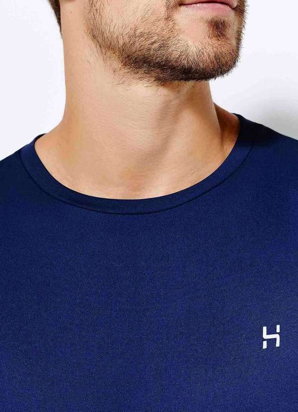 Hering - Camiseta Esportiva Masculina com Refletivo Azul 2