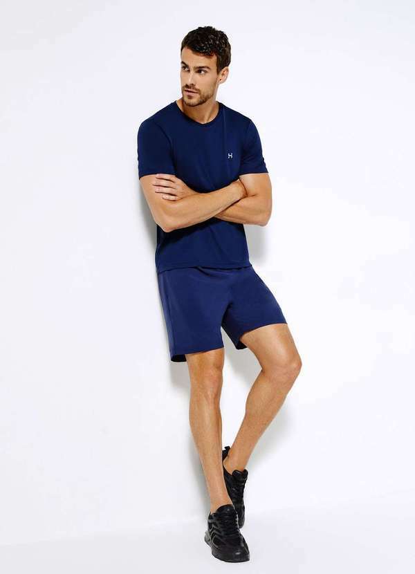 Hering - Camiseta Esportiva Masculina com Refletivo Azul 5