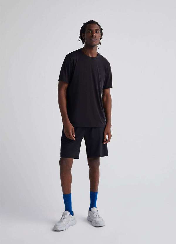 Hering - Camiseta Esportiva Masculina Texturizada Preto 2