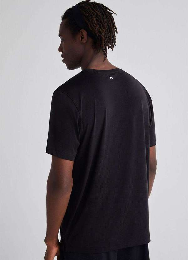 Hering - Camiseta Esportiva Masculina Texturizada Preto 4