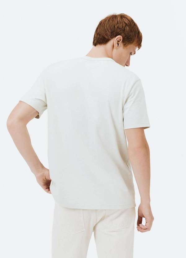 Hering - Camiseta Masculina Comfort Super Cotton Branco 3