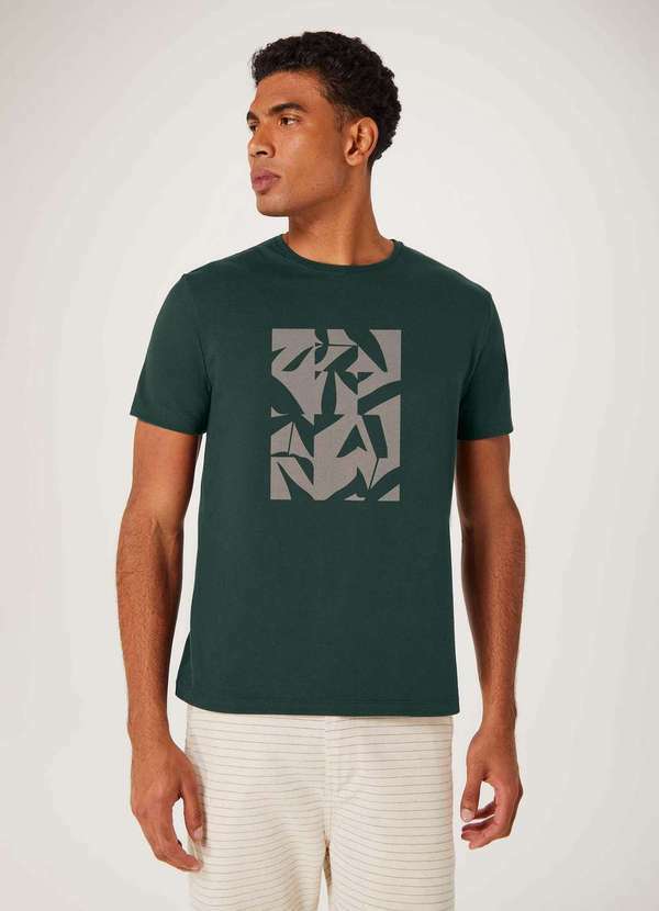 Hering - Camiseta Masculina Manga Curta Slim Verde