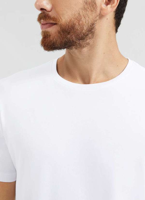 Hering - Camiseta Masculina Manga Curta Super Pima Branco 2