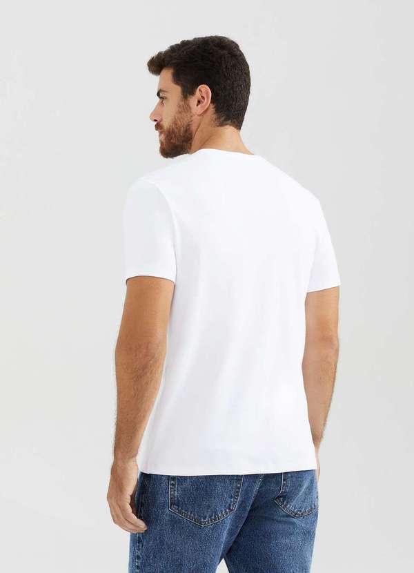 Hering - Camiseta Masculina Manga Curta Super Pima Branco 3