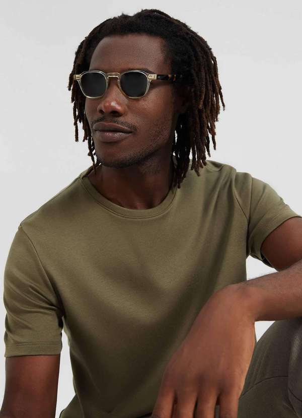 Hering - Camiseta Masculina Manga Curta Super Pima Verde 4