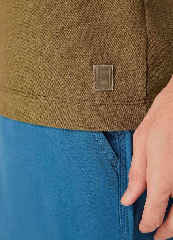 Hering - Camiseta Masculina Manga Curta Texturizada com Bolso Verde 4