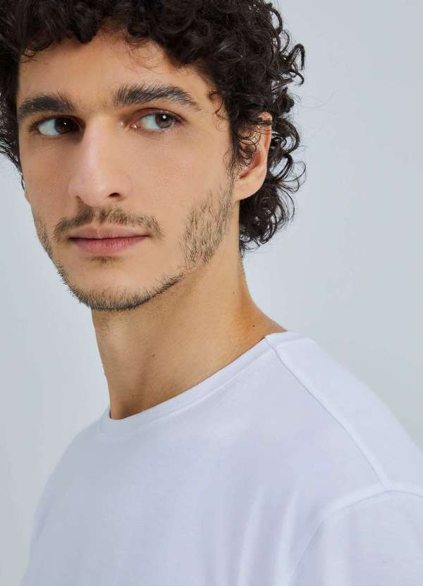 Hering - Camiseta Masculina Manga Longa Algodao Pima Branco 2