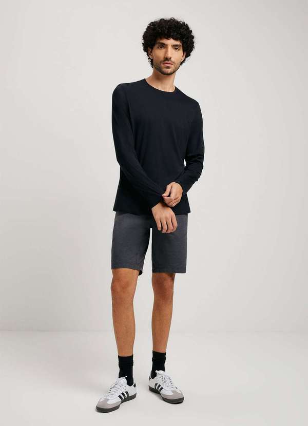 Hering - Camiseta Masculina Manga Longa Algodao Pima Preto 4