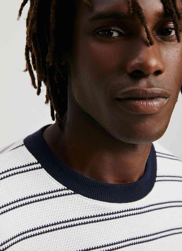 Hering - Camiseta Masculina Manga Longa Fio Tinto Azul 2