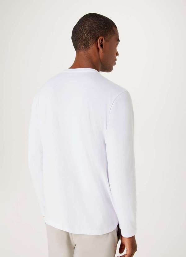 Hering - Camiseta Masculina Manga Longa World Branco 3