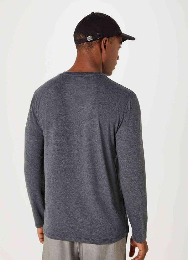 Hering - Camiseta Masculina Manga Longa World Cinza 3