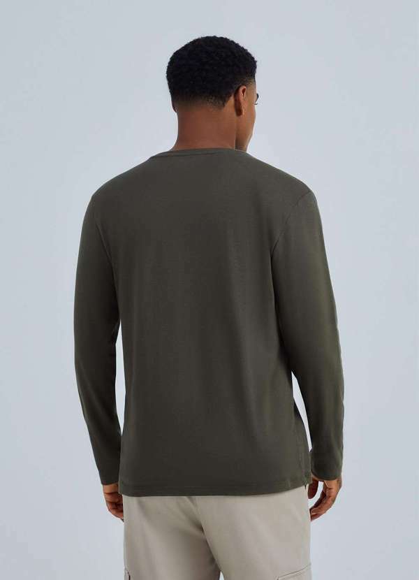 Hering - Camiseta Masculina Manga Longa World Verde 3