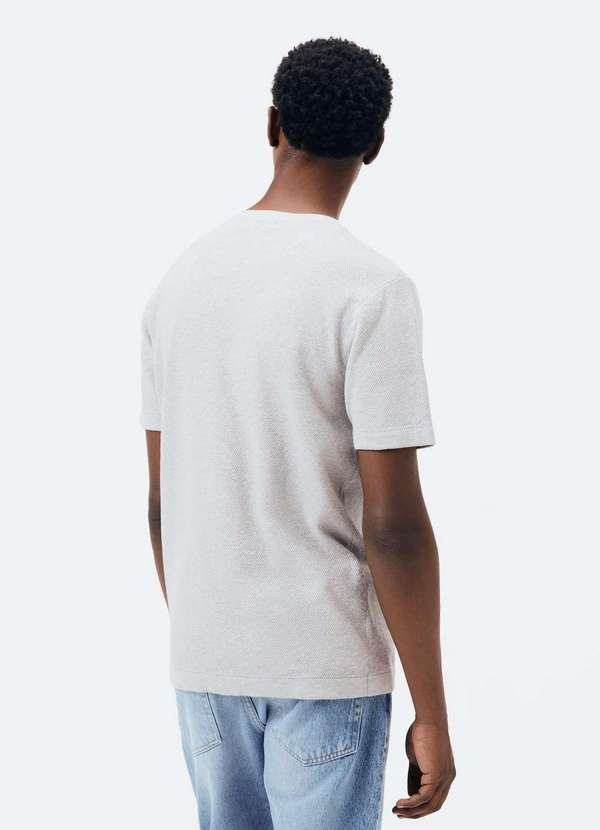 Hering - Camiseta Masculina Regular em Trico Cinza 3
