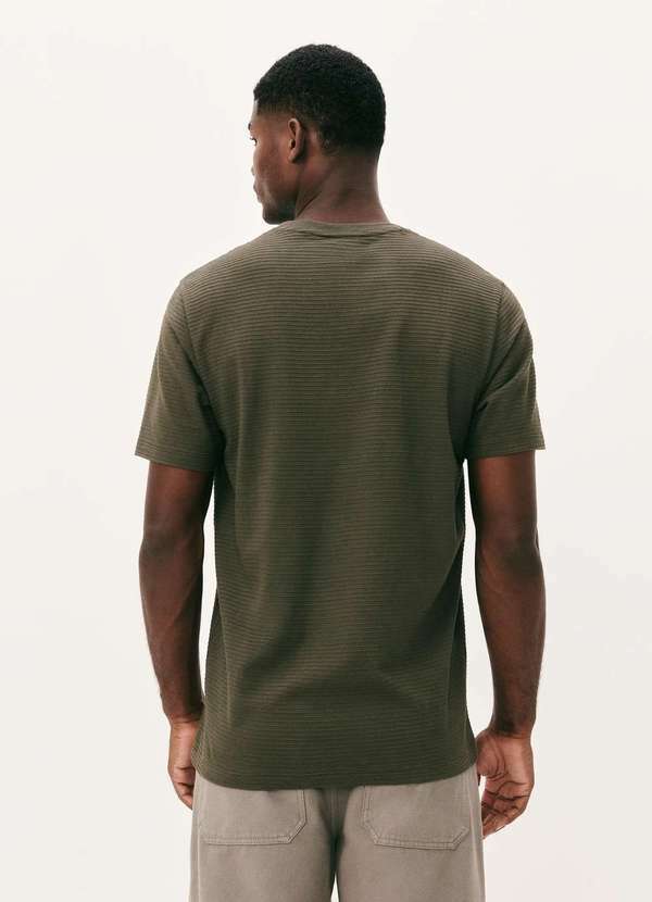 Hering - Camiseta Masculina Regular Texturizada Verde 3