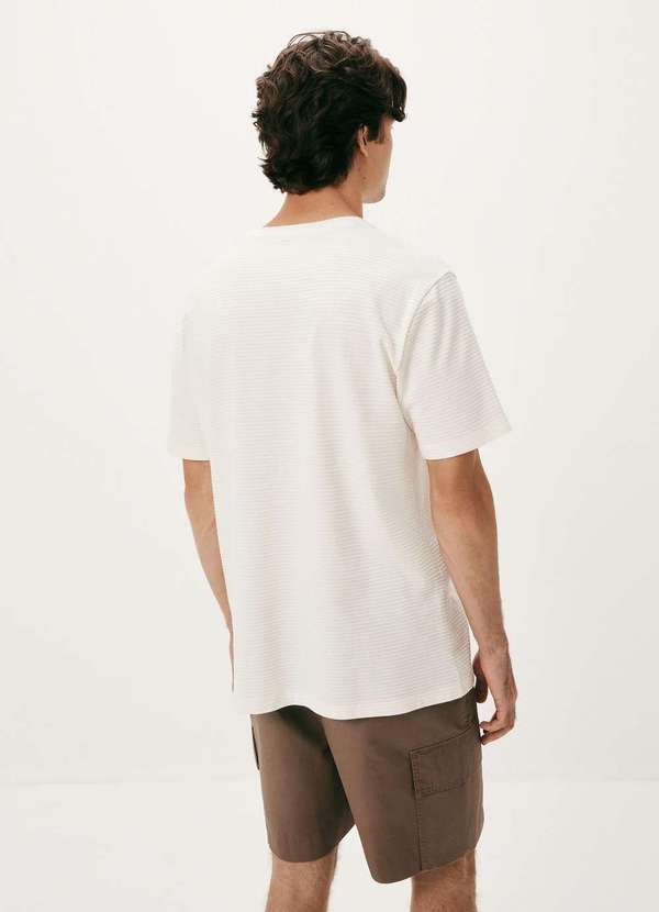 Hering - Camiseta Masculina Regular Texturizada Nude 3