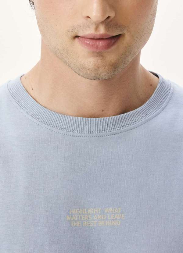 Hering - Camiseta Masculina Relaxed Estampada Azul 5