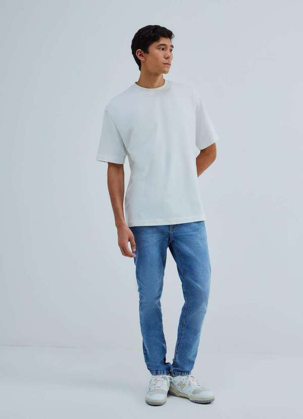 Hering - Camiseta Masculina Relaxed Super Cotton Branco 2