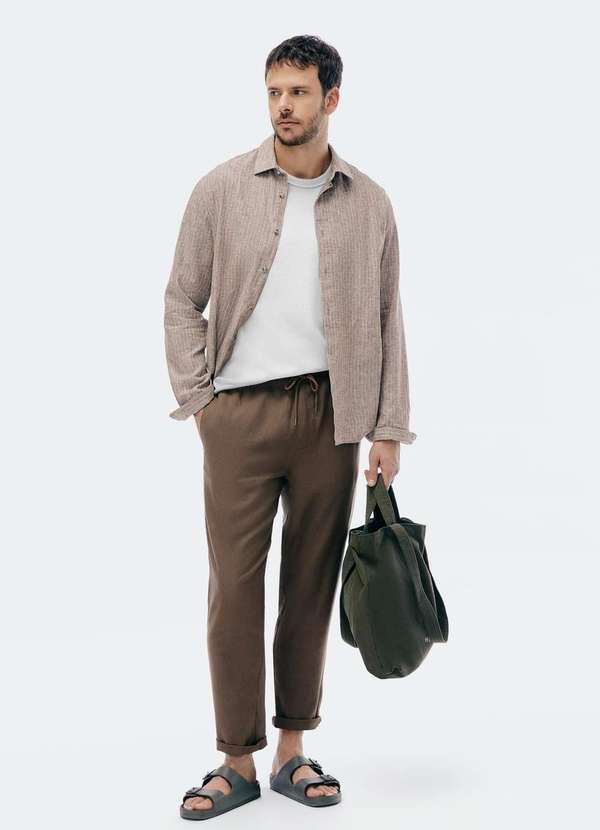 Hering - Camiseta Masculina Texturizada em Algodao Peruano Branco 4