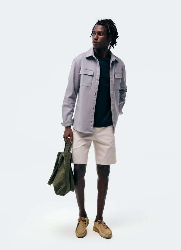 Hering - Camiseta Masculina Texturizada em Algodao Peruano Preto 4