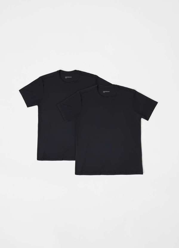 Hering - Kit com 2 Camisetas Esportivas Masculina Manga Curta com Prote... Preto 1