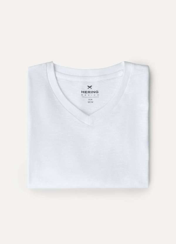 Hering - Kit com 3 Camisetas Masculinas Basicas Slim Gola V Multicores 4