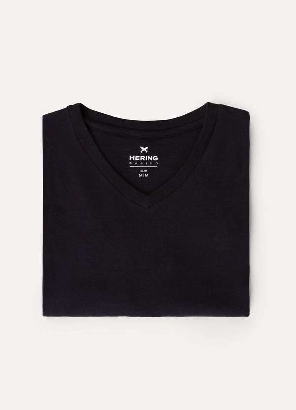 Hering - Kit com 3 Camisetas Masculinas Basicas Slim Gola V Multicores 5