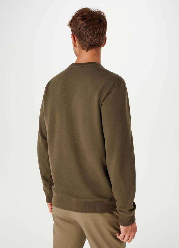 Hering - Blusao Basico Masculino de Moletom Peluciado Comfort Verde 2