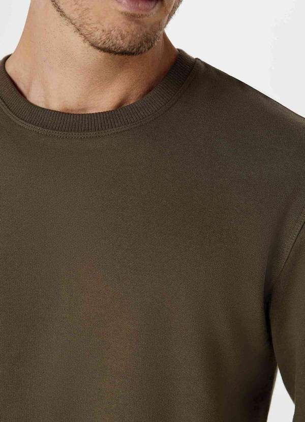 Hering - Blusao Basico Masculino de Moletom Peluciado Comfort Verde 3
