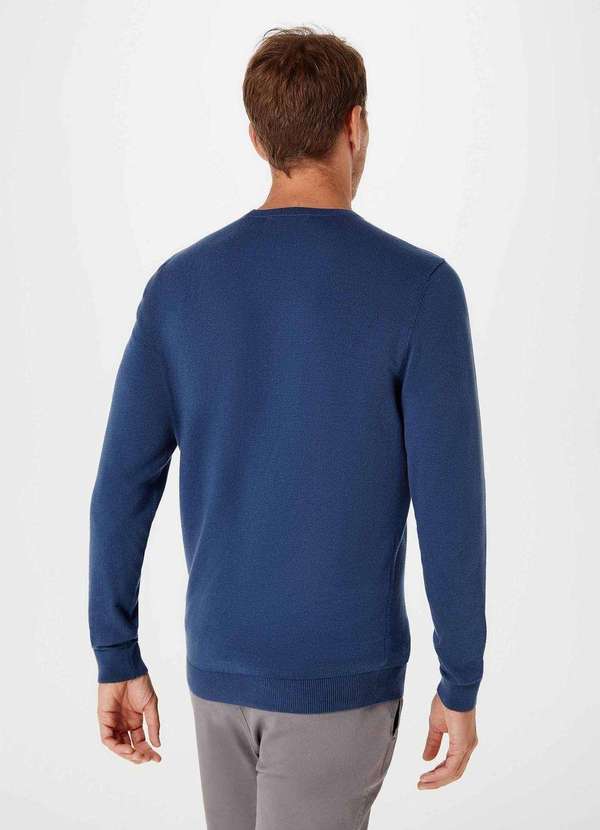 Hering - Blusao Basico Masculino em Trico de Algodao Azul 3