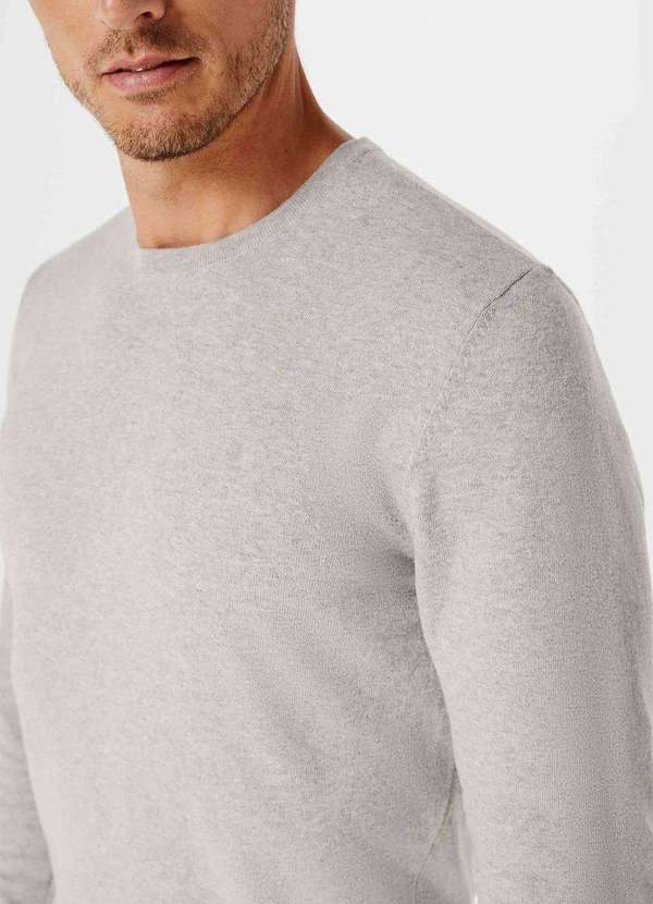 Hering - Blusao Basico Masculino em Trico de Algodao Cinza 2