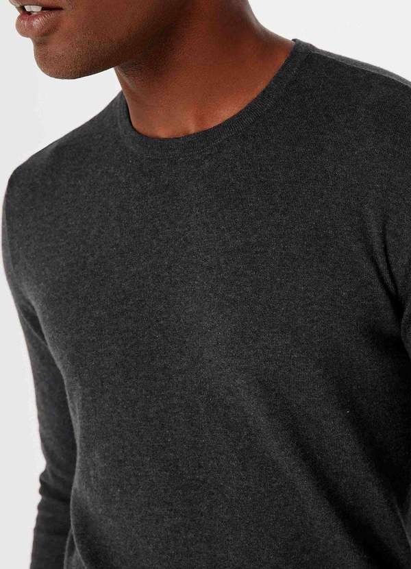 Hering - Blusao Basico Masculino em Trico de Algodao Cinza 2