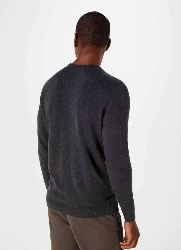 Hering - Blusao Basico Masculino em Trico de Algodao Cinza 3