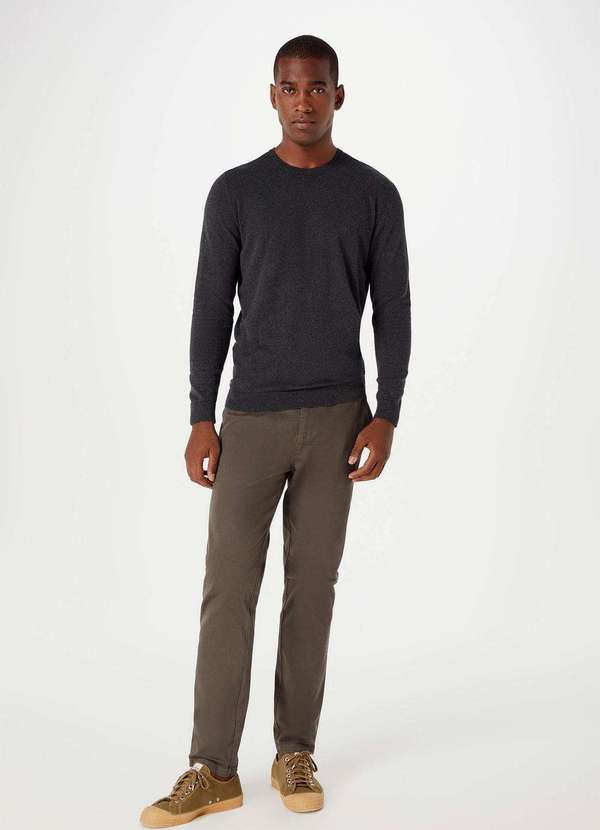 Hering - Blusao Basico Masculino em Trico de Algodao Cinza 4