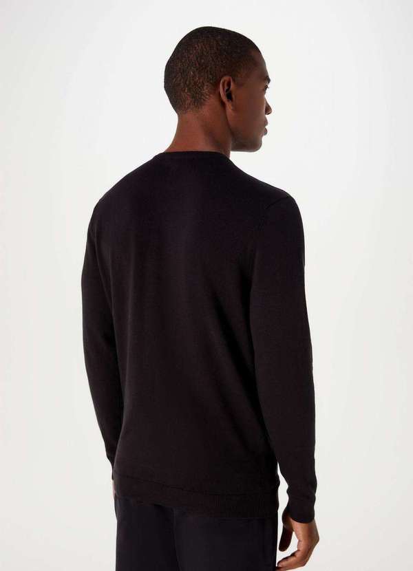 Hering - Blusao Basico Masculino em Trico de Algodao Preto 7