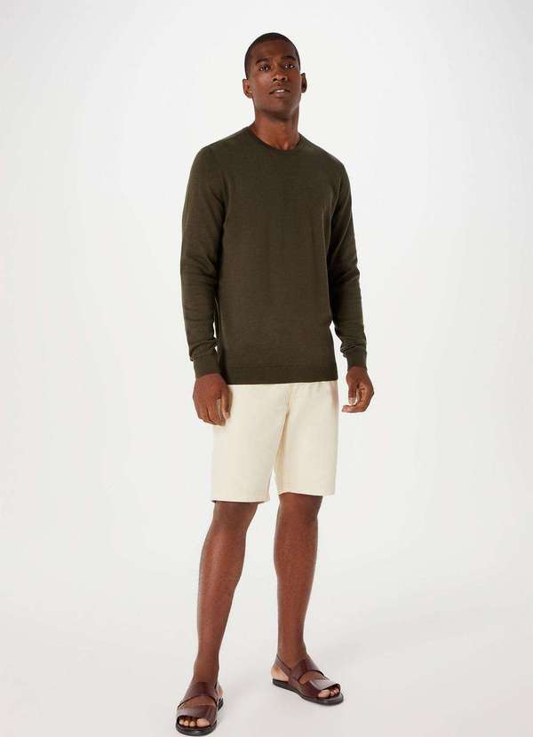 Hering - Blusao Basico Masculino em Trico de Algodao Verde 4