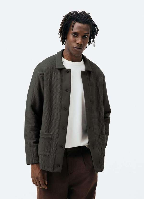 Hering - Cardigan Masculino Comfort em Interlock Verde