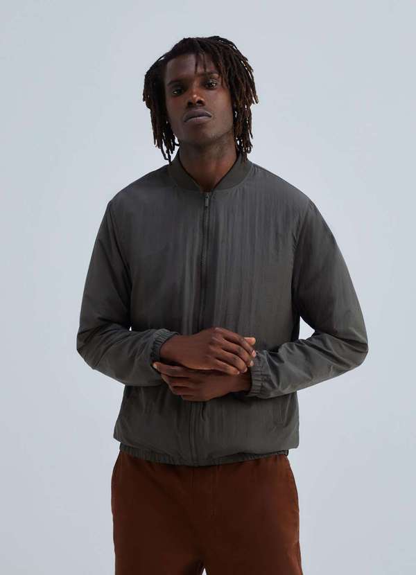 Hering - Jaqueta Basica Masculina Bomber Corta Vento Verde