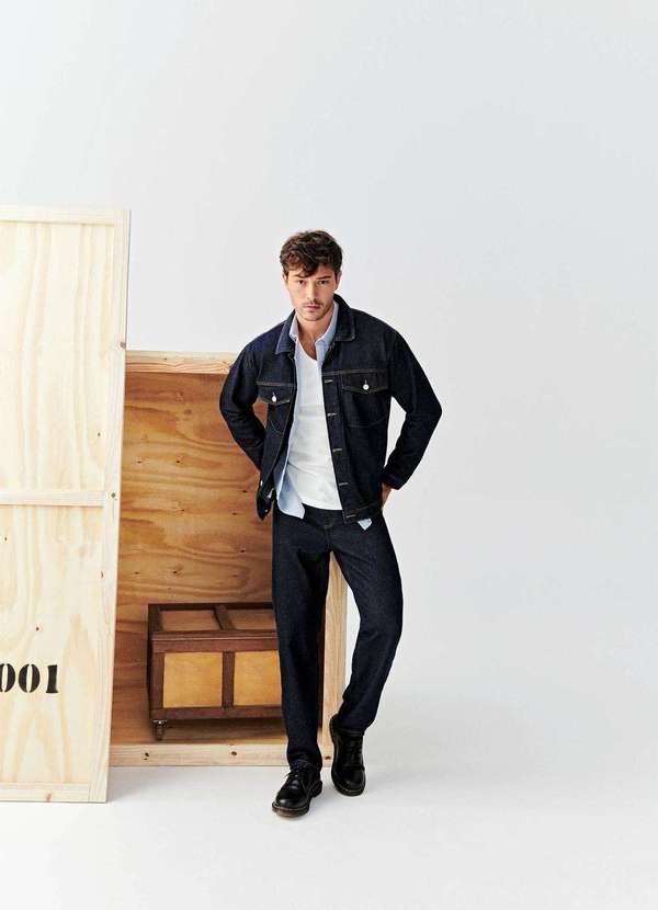 Hering - Jaqueta Jeans Masculina Trucker Azul 3