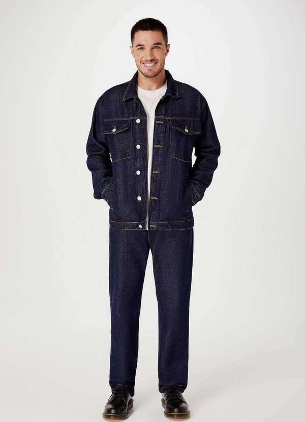 Hering - Jaqueta Jeans Masculina Trucker Azul 5
