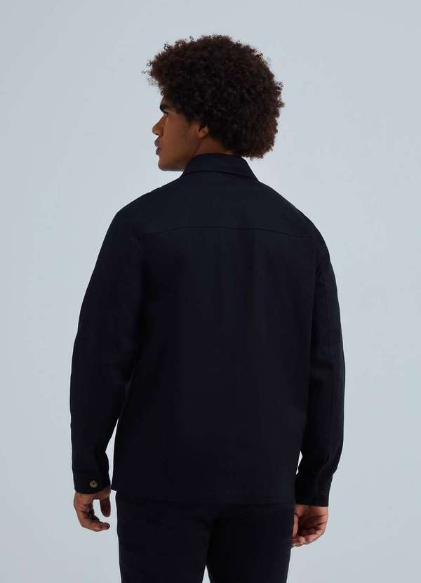 Hering - Jaqueta Masculina em Sarja Texturizada Preto 3