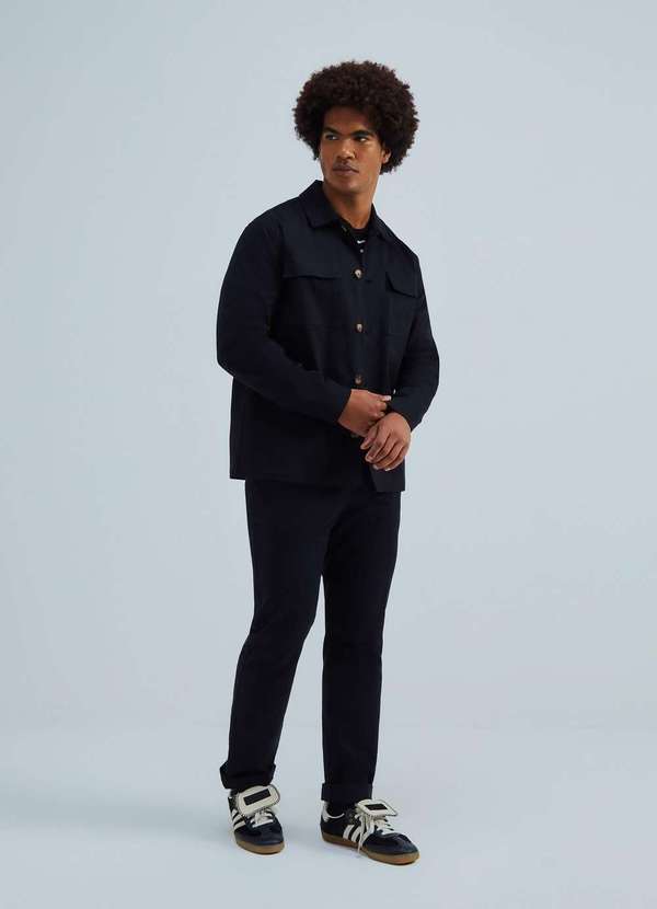 Hering - Jaqueta Masculina em Sarja Texturizada Preto 4