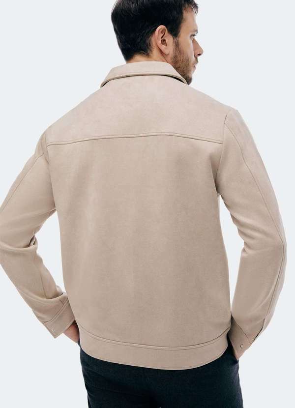 Hering - Jaqueta Masculina em Suede Leve Bege 2