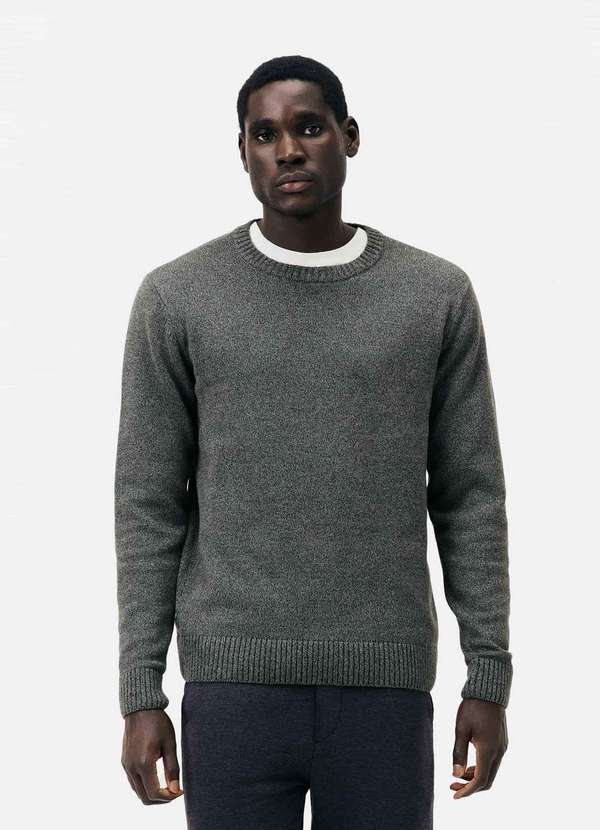 Hering - Sueter Masculino em Trico Regular Cinza