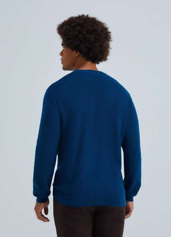Hering - Sueter Masculino em Trico Texturizado Azul 3