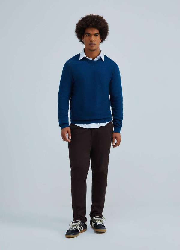 Hering - Sueter Masculino em Trico Texturizado Azul 4