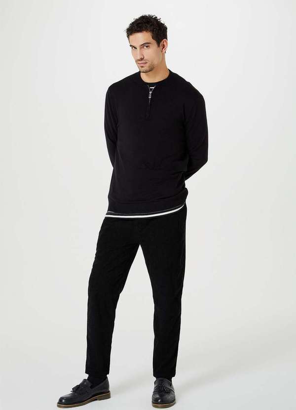 Hering - Sueter Masculino Regular em Trico Preto 5