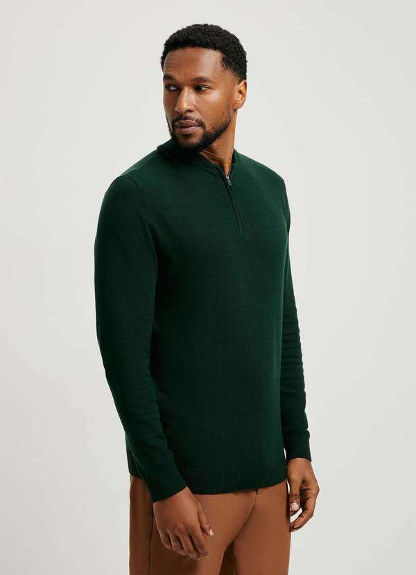 Hering - Sueter Masculino Regular em Trico Verde