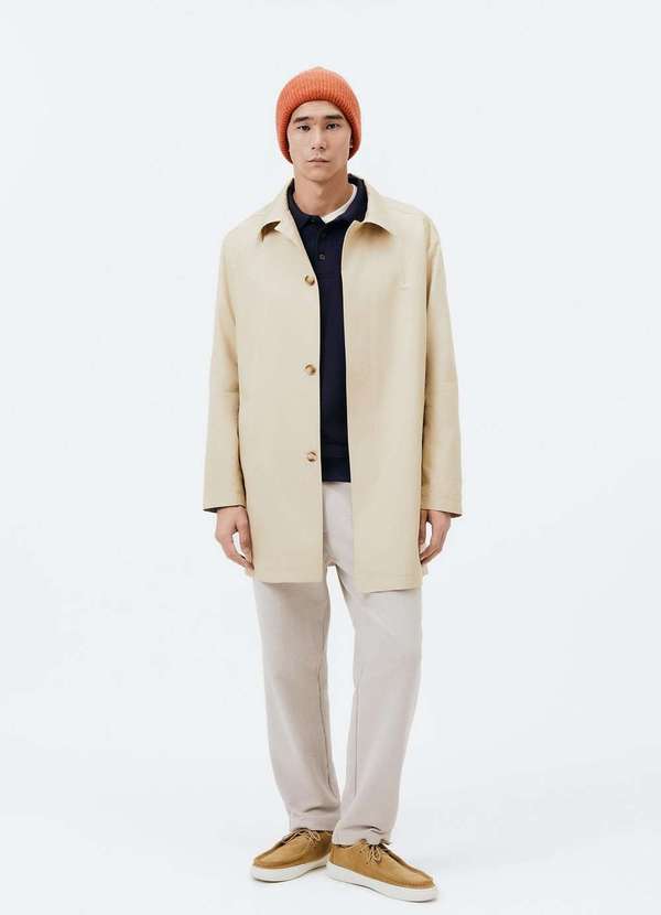 Hering - Trench Coat Masculino Regular Bege 2