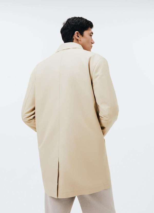 Hering - Trench Coat Masculino Regular Bege 5