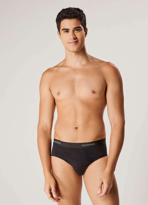 Hering - Kit 2 Cuecas Slip com Elastico Preto 2